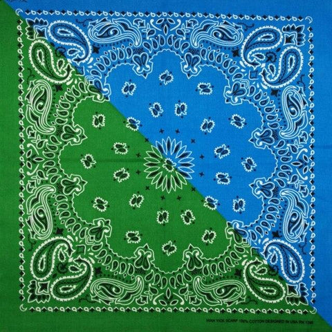 Blue and Green Bandana