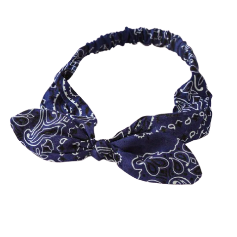 Navy Blue Bandana Haarband