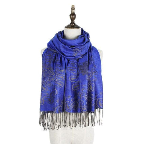 Paisley Schal Blau