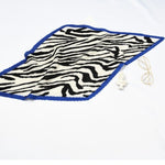 Nickituch Plissee Zebra Blau | King Bandana