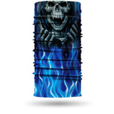 Schlauchschal Totenkopf  Blue Flame